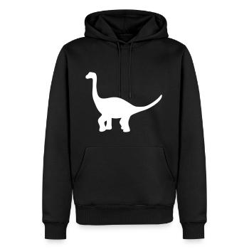 Dinosaure cadeau Brachiosaure - Sweat à capuche Premium bio Homme - noir - Devant - Nico (187cm)