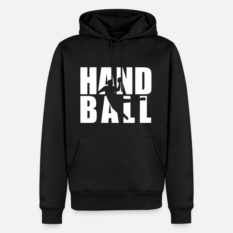 Handball Block Mann - Männer Premium Bio Hoodie - Schwarz