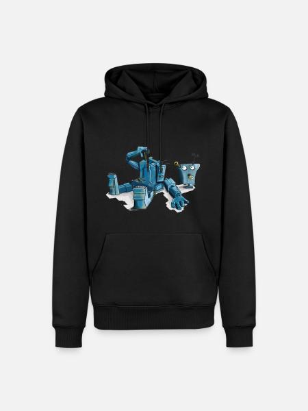 robot - Men’s Premium Organic Hoodie - black