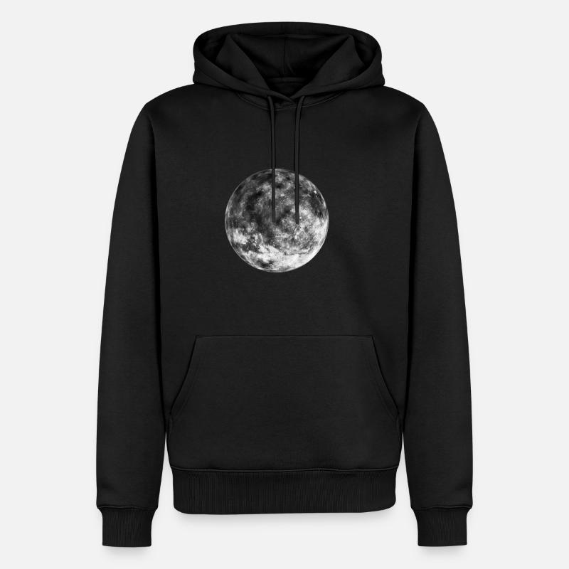 la lune - Sweat à capuche Premium bio Homme - noir