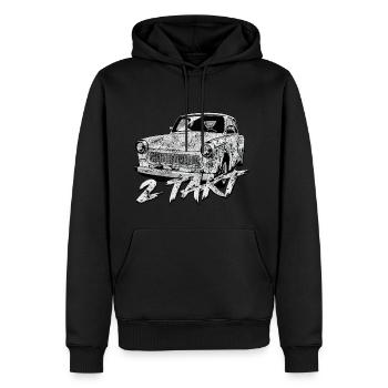  601 Weiss - Männer Premium Bio Hoodie - Schwarz - Vorne - Nico (187cm)