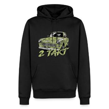  601 Panamagrün - Männer Premium Bio Hoodie - Schwarz - Vorne - Nico (187cm)