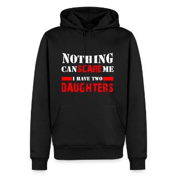 I'm afraid nothing - I have two daughters | father - Men’s Premium Organic Hoodie - black - Front - Nico (187cm)