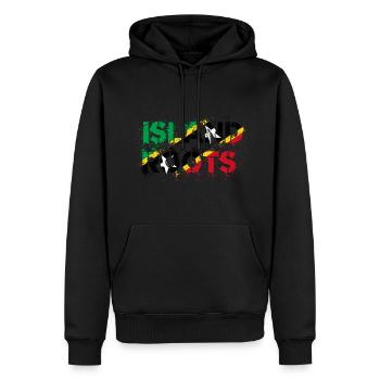 Racines de St Kitts - Sweat à capuche Premium bio Homme - noir - Devant - Nico (187cm)