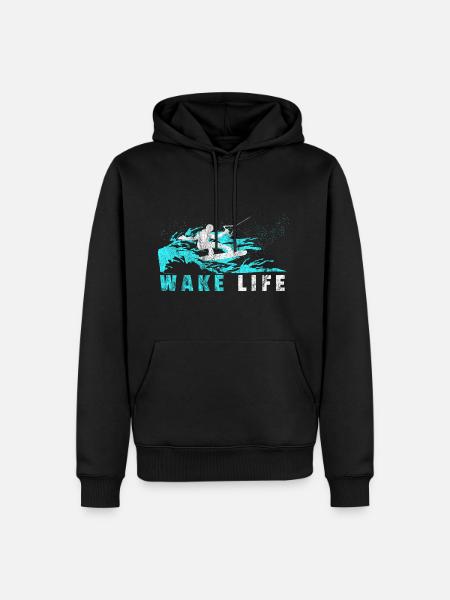 Wakeboarder Geschenk Wakeboard Wasserski - Männer Premium Bio Hoodie - Schwarz