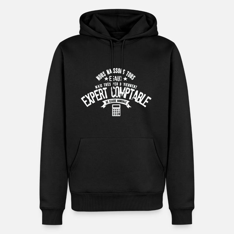 Expert Comptable - Sweat à capuche Premium bio Homme - noir