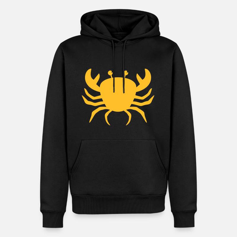 Krabbe Krebs Geschenk Sternzeichen Meeresbewohner - Männer Premium Bio Hoodie - Schwarz