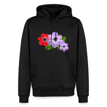 flowers lilies tulips orchids sunflower dahlia ger - Männer Premium Bio Hoodie - Schwarz - Vorne - Nico (187cm)