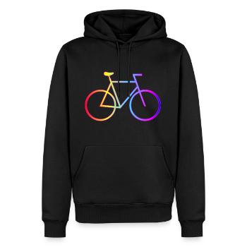 bicyclke bike fahrrad fahren fahrer driver - Männer Premium Bio Hoodie - Schwarz - Vorne - Nico (187cm)