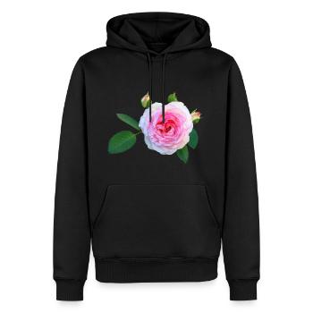 daffodils roses rosen blumen flowers tulips tulpen - Männer Premium Bio Hoodie - Schwarz - Vorne - Nico (187cm)