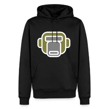 Affe - Männer Premium Bio Hoodie - Schwarz - Vorne - Nico (187cm)
