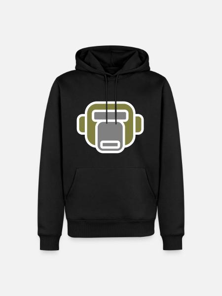 Affe - Männer Premium Bio Hoodie - Schwarz