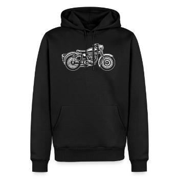 Motorcycle / Classic Motorcycle 04_white - Men’s Premium Organic Hoodie - black - Front - Nico (187cm)