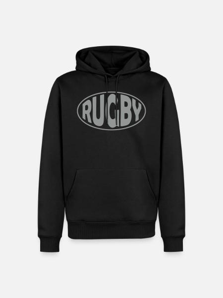 Rugby Logo 2 - Men’s Premium Organic Hoodie - black