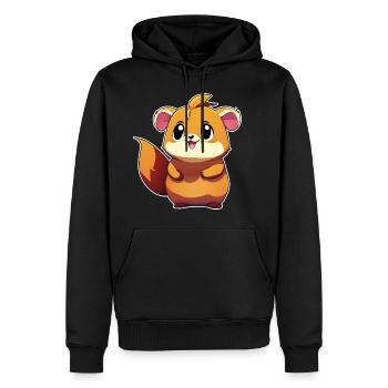 Mignon petit quokka - Sweat à capuche Premium bio Homme - noir - Devant - Nico (187cm)