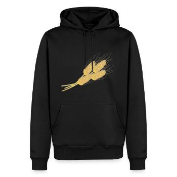 getreide corn cereal wheat weizen veggie gemuese v - Sweat à capuche Premium bio Homme - noir - Devant - Nico (187cm)