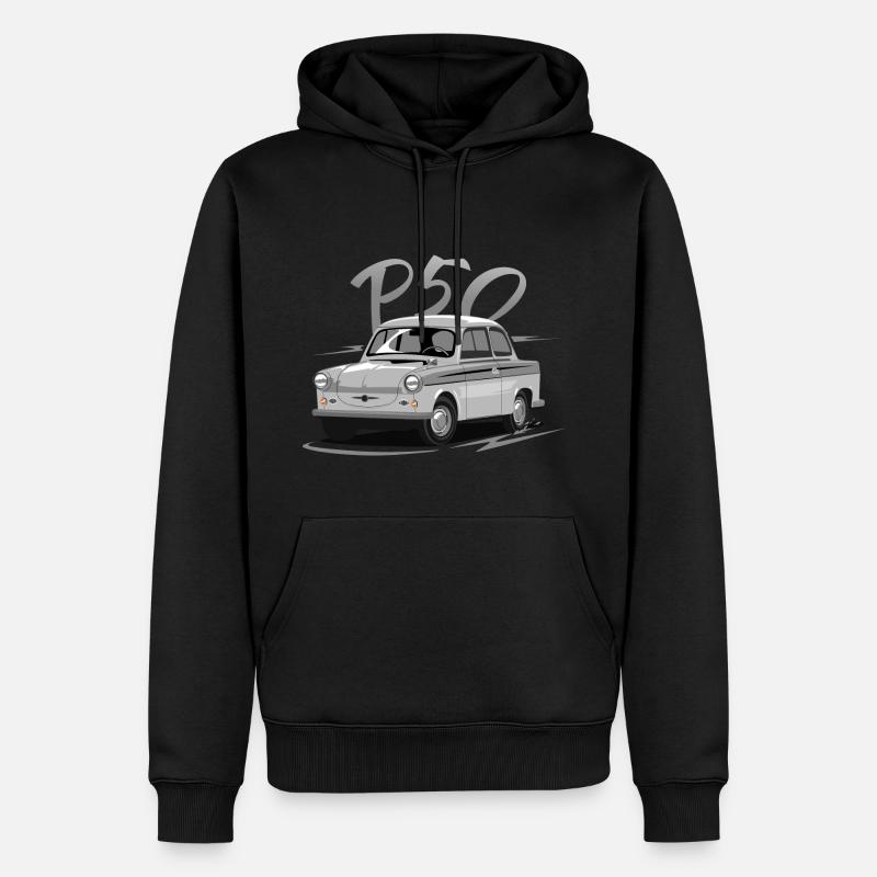 P50 - Männer Premium Bio Hoodie - Schwarz