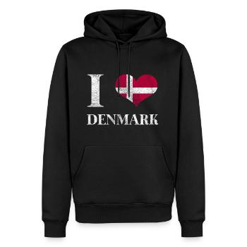 Danemark cadeau de drapeau danois drapeau danois - Sweat à capuche Premium bio Homme - noir - Devant - Nico (187cm)