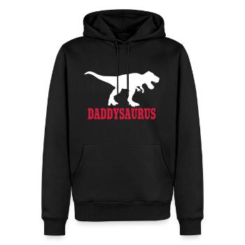 Daddy Saurus - Männer Premium Bio Hoodie - Schwarz - Vorne - Nico (187cm)