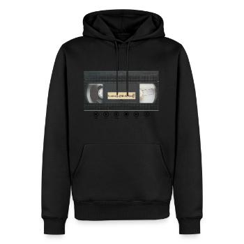VHS - Männer Premium Bio Hoodie - Schwarz - Vorne - Nico (187cm)