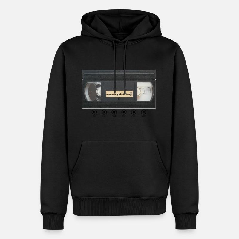VHS - Männer Premium Bio Hoodie - Schwarz