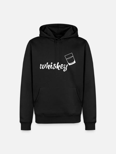 whiskey, white - Men’s Premium Organic Hoodie - black