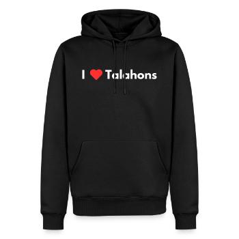 I like Talahons - Männer Premium Bio Hoodie - Schwarz - Vorne - Nico (187cm)