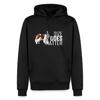 Chien - Sweat à capuche Premium bio Homme - noir - Devant - Nico (187cm)