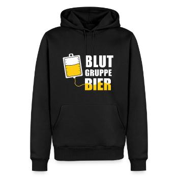 Blutgruppe Bier Biertrinker DNA JGA Biere Alkohol - Männer Premium Bio Hoodie - Schwarz - Vorne - Nico (187cm)