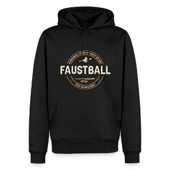 Faustball Spielen - Männer Premium Bio Hoodie - Schwarz - Vorne - Nico (187cm)