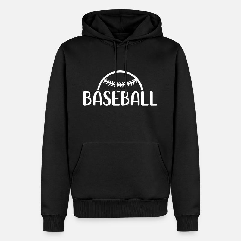 Base-ball - Sweat à capuche Premium bio Homme - noir