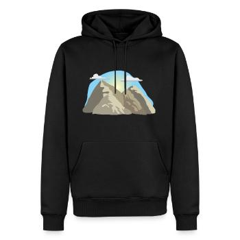 échelle d'escalade vélo échelle montée montagne s - Sweat à capuche Premium bio Homme - noir - Devant - Nico (187cm)