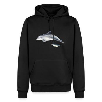 Großer Tümmler - Grand Dauphins - Tümmler - Männer Premium Bio Hoodie - Schwarz - Vorne - Nico (187cm)