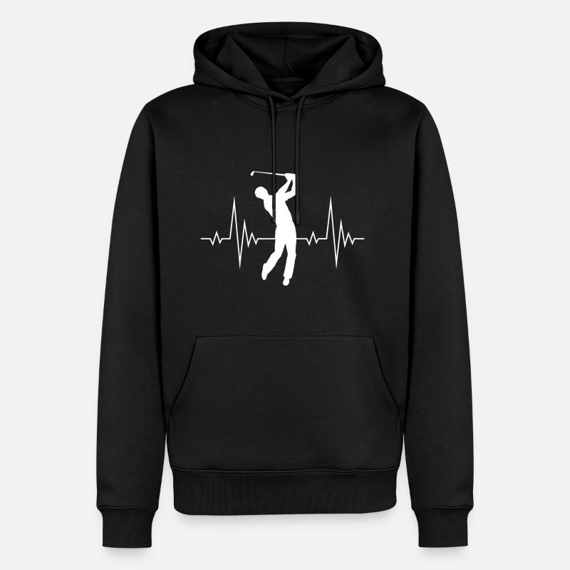 Golf - Golfen - Golfer - Golfspieler - Geschenk - Männer Premium Bio Hoodie - Schwarz
