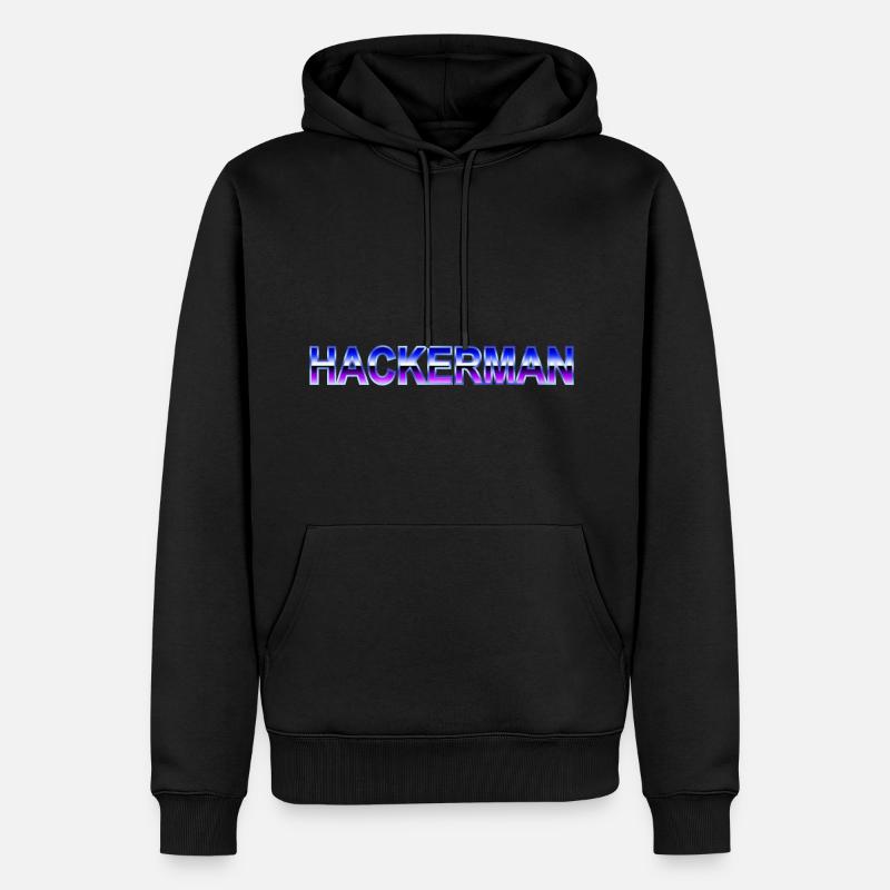 Hackerman - Sweat à capuche Premium bio Homme - noir