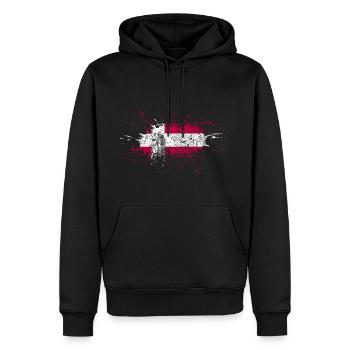 Danemark cadeau de drapeau danois drapeau danois - Sweat à capuche Premium bio Homme - noir - Devant - Nico (187cm)