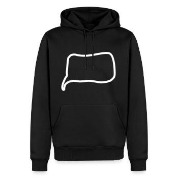 ligne de bulle de la parole - Sweat à capuche Premium bio Homme - noir - Devant - Nico (187cm)