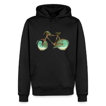 bicycle mountain bike cyclist mountainbike fahrrad - Männer Premium Bio Hoodie - Schwarz - Vorne - Nico (187cm)