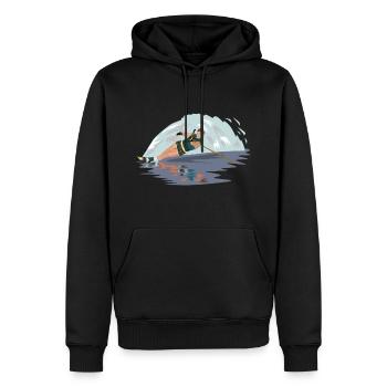 water skiing water ski wasser3 - Männer Premium Bio Hoodie - Schwarz - Vorne - Nico (187cm)