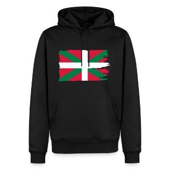ikurriña - Männer Premium Bio Hoodie - Schwarz - Vorne - Nico (187cm)