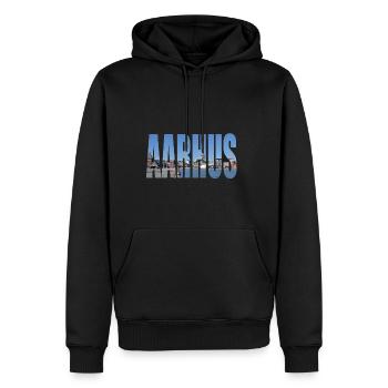DANEMARK AARHUS - Sweat à capuche Premium bio Homme - noir - Devant - Nico (187cm)