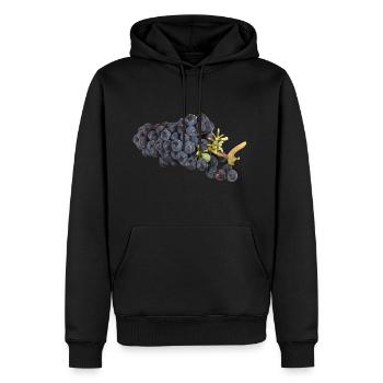 Tasty grapes - Men’s Premium Organic Hoodie - black - Front - Nico (187cm)