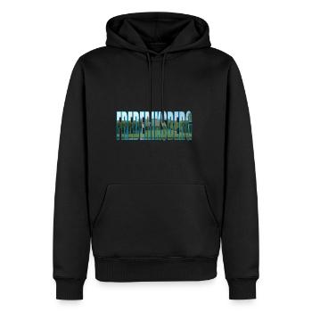 FREDERIKSBERG DANEMARK - Sweat à capuche Premium bio Homme - noir - Devant - Nico (187cm)