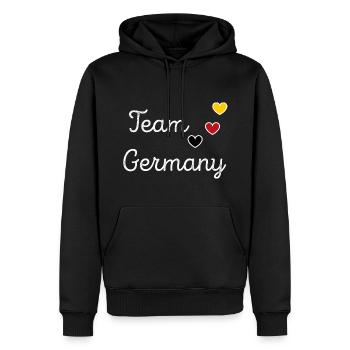 Team Germany Football Fanshirt Germany - Men’s Premium Organic Hoodie - black - Front - Nico (187cm)
