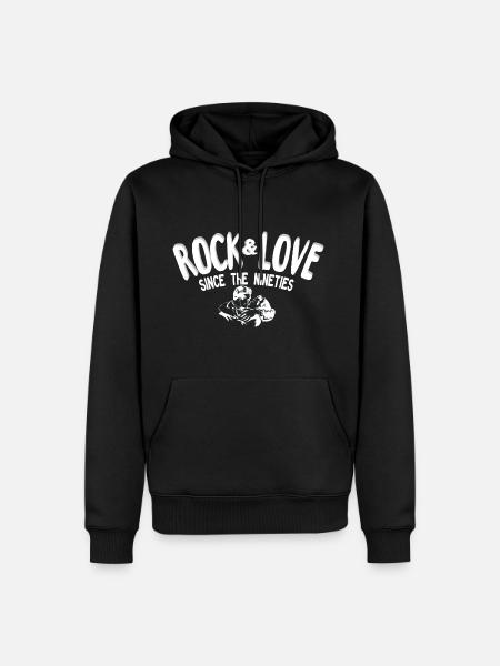 Rock Love since the nineties - Men’s Premium Organic Hoodie - black