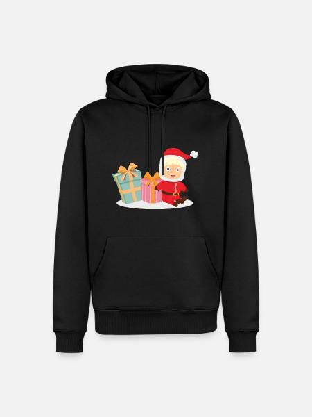 cadeaux bébé - Sweat à capuche Premium bio Homme - noir