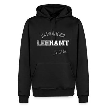 Lehramt Studium Geschenk Lehrer Student - Männer Premium Bio Hoodie - Schwarz - Vorne - Nico (187cm)