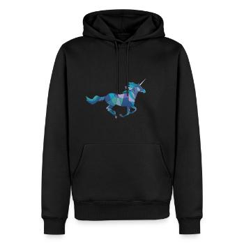 licorne glace bleu est à la recherche d'un nouveau propriétaire - Sweat à capuche Premium bio Homme - noir - Devant - Nico (187cm)