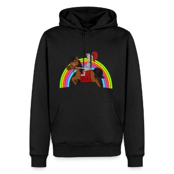 Ritter Knight - Männer Premium Bio Hoodie - Schwarz - Vorne - Nico (187cm)