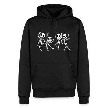 Toten Party - Halloween - Männer Premium Bio Hoodie - Schwarz - Vorne - Nico (187cm)